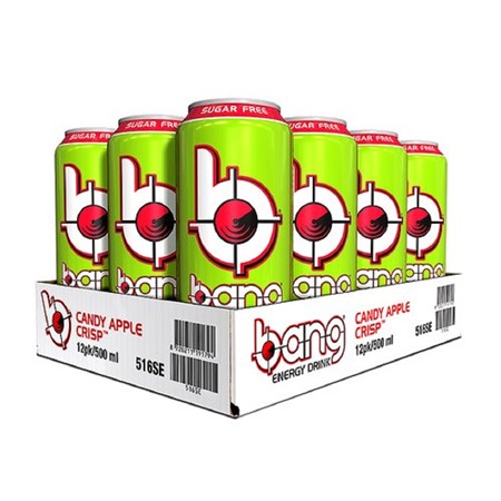 Bang Energy 12 x 500 ml,  Candy apple crisp