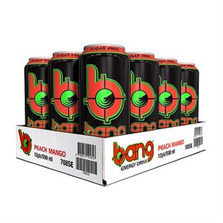 Bang Energy 12 x 500 ml,  Peach mango