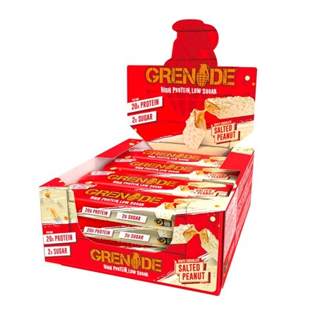 Grenade Proteinbar 12 x 60 g, White Chocolate Salted Peanut